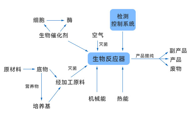 一般生物技術生產過程示意圖 一般生物技術生產過程示意圖
